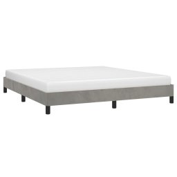 vidaXL Bedframe zonder matras 160x200 cm fluweel lichtgrijs