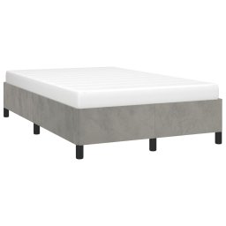 vidaXL Bedframe zonder matras 120x200 cm fluweel lichtgrijs