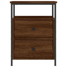 vidaXL Nachtkastje 44x45x60 cm bewerkt hout bruin eikenkleur