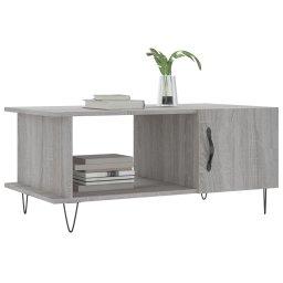 vidaXL Salontafel 90x50x40 cm bewerkt hout grijs sonoma eikenkleurig