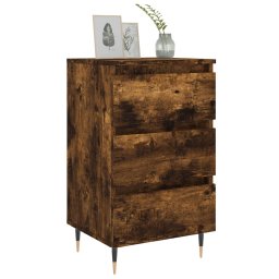 vidaXL Nachtkastjes 2 st 40x35x69 cm bewerkt hout gerookt eikenkleurig