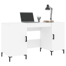 vidaXL Bureau 140x50x75 cm bewerkt hout wit