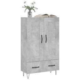 vidaXL Hoge kast 69,5x31x115 cm bewerkt hout betongrijs
