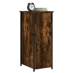 vidaXL Nachtkastje 32x42x80 cm bewerkt hout gerookt eikenkleurig