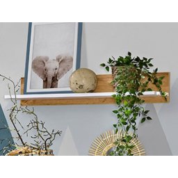 Wandplank ARKEA 80 cm wit/wotan eik