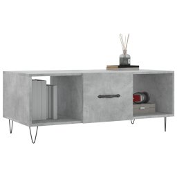 vidaXL Salontafel 102x50x40 cm bewerkt hout betongrijs
