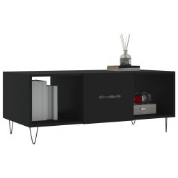 vidaXL Salontafel 102x50x40 cm bewerkt hout zwart