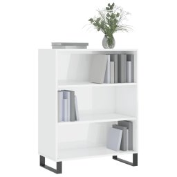 vidaXL Schappenkast 69,5x32,5x90 cm bewerkt hout hoogglans wit