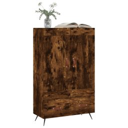 vidaXL Hoge kast 69,5x31x115 cm bewerkt hout gerookt eikenkleurig