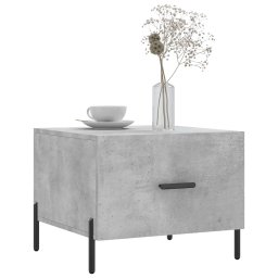 vidaXL Salontafel 50x50x40 cm bewerkt hout betongrijs