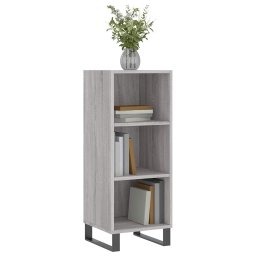 vidaXL Dressoir 34,5x32,5x90 cm bewerkt hout grijs sonoma eikenkleurig