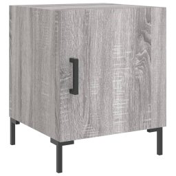 vidaXL Nachtkastjes 2 st 40x40x50 cm bewerkt hout grijs sonoma eiken