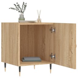 vidaXL Nachtkastjes 2 st 40x40x50 cm bewerkt hout sonoma eikenkleurig