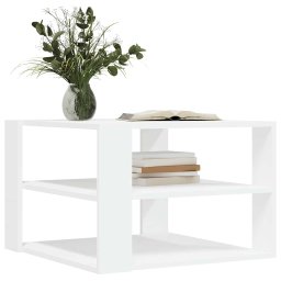 vidaXL Salontafel 58x58x40 cm bewerkt hout wit