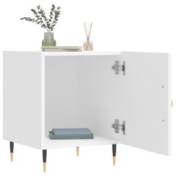 vidaXL Nachtkastjes 2 st 40x40x50 cm bewerkt hout wit