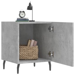 vidaXL Nachtkastjes 2 st 40x40x50 cm bewerkt hout betongrijs