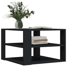 vidaXL Salontafel 58x58x40 cm bewerkt hout zwart