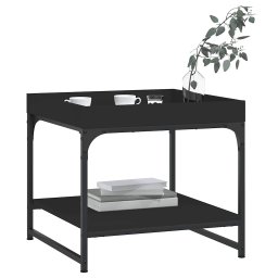 vidaXL Salontafel 49,5x49,5x45 cm bewerkt hout zwart