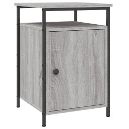 vidaXL Nachtkastjes 2 st 40x42x60 cm bewerkt hout grijs sonoma eiken