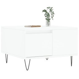 vidaXL Salontafel 55x55x36,5 cm bewerkt hout wit