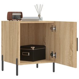 vidaXL Nachtkastjes 2 st 40x40x50 cm bewerkt hout sonoma eikenkleurig