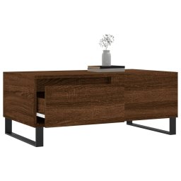 vidaXL Salontafel 90x50x36,5 cm bewerkt hout bruin eikenkleur