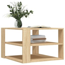 vidaXL Salontafel 58x58x40 cm bewerkt hout sonoma eikenkleurig