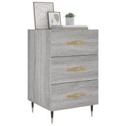 vidaXL Nachtkastje 40x40x66 cm bewerkt hout grijs sonoma eikenkleurig