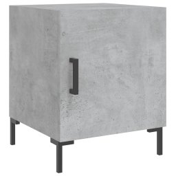 vidaXL Nachtkastjes 2 st 40x40x50 cm bewerkt hout betongrijs