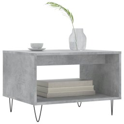 vidaXL Salontafel 60x50x40 cm bewerkt hout betongrijs