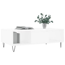 vidaXL Salontafel 104x60x35 cm bewerkt hout wit