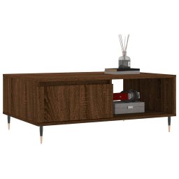 vidaXL Salontafel 90x60x35 cm bewerkt hout bruin eikenkleur