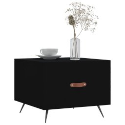 vidaXL Salontafel 50x50x40 cm bewerkt hout zwart