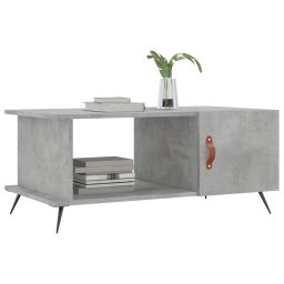 vidaXL Salontafel 90x50x40 cm bewerkt hout betongrijs