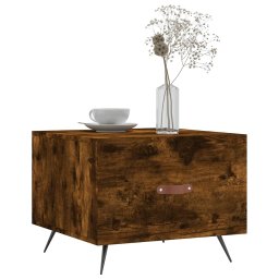 vidaXL Salontafel 50x50x40 cm bewerkt hout gerookt eikenkleurig