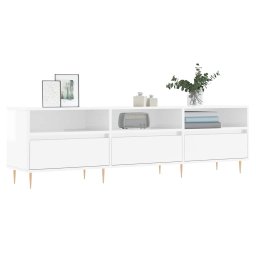 vidaXL Tv-meubel 150x30x44,5 cm bewerkt hout hoogglans wit