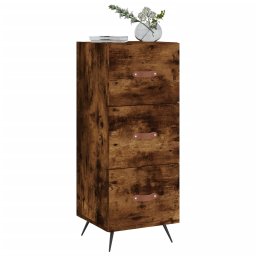 vidaXL Dressoir 34,5x34x90 cm bewerkt hout gerookt eiken