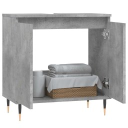 vidaXL Badkamerkast 58x33x60 cm bewerkt hout betongrijs