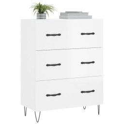 vidaXL Dressoir 69,5x34x90 cm bewerkt hout hoogglans wit