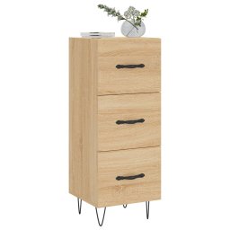 vidaXL Dressoir 34,5x34x90 cm bewerkt hout sonoma eiken