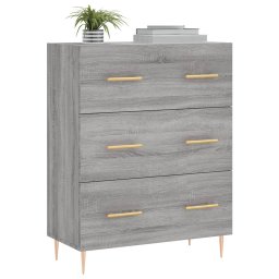 vidaXL Dressoir 69,5x34x90 cm bewerkt hout grijs sonoma eikenkleurig