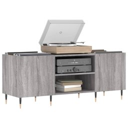 vidaXL Platenkast 121x38x48 cm bewerkt hout grijs sonoma eikenkleurig