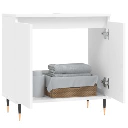 vidaXL Badkamerkast 58x33x60 cm bewerkt hout wit