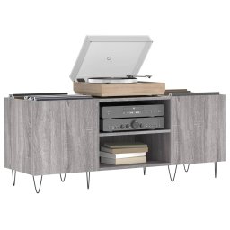 vidaXL Platenkast 121x38x48 cm bewerkt hout grijs sonoma eikenkleurig