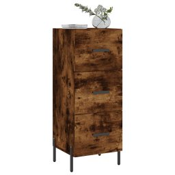 vidaXL Dressoir 34,5x34x90 cm bewerkt hout gerookt eiken