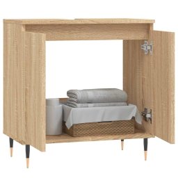 vidaXL Badkamerkast 58x33x60 cm bewerkt hout sonoma eikenkleurig