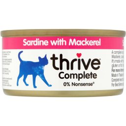 12x75g Adult Wet Complete Sardientjes & Makreel Thrive Kattenvoer