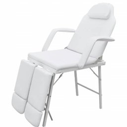 vidaXL Behandelingsstoel voor gezicht 185x78x76 cm kunstleer wit