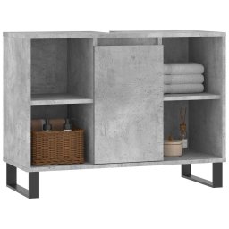vidaXL Badkamerkast 80x33x60 cm bewerkt hout betongrijs