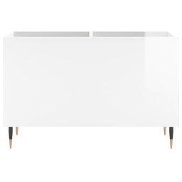 vidaXL Platenkast 74,5x38x48 cm bewerkt hout hoogglans wit